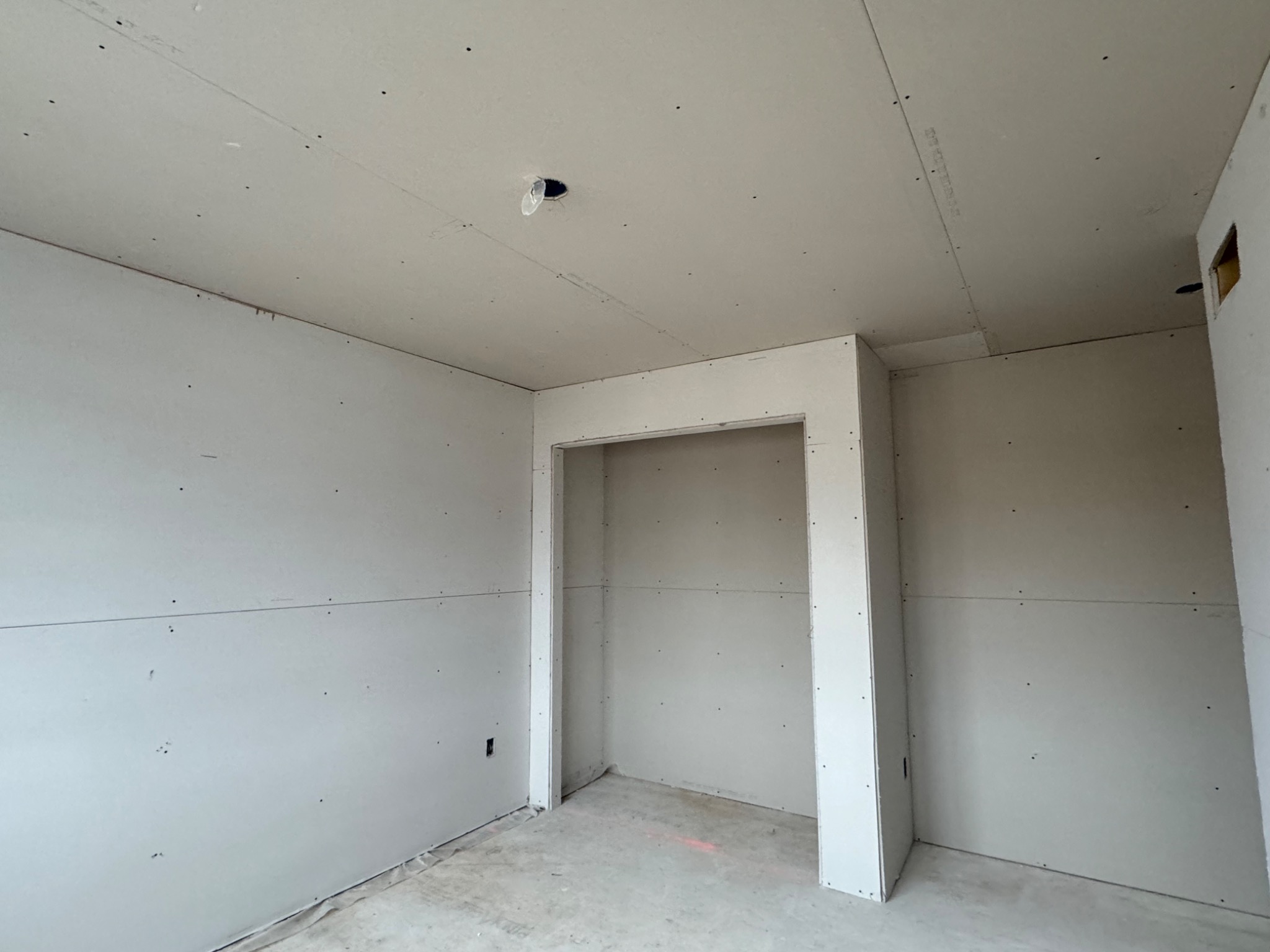 Board installation completed in a residential room