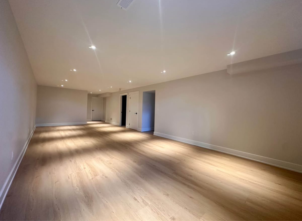 Completed drywall package in a finished residential room